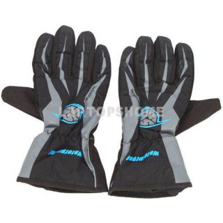   Mesh Fabric Motorcycle Bike Waterproof Warm Gloves Black M L
