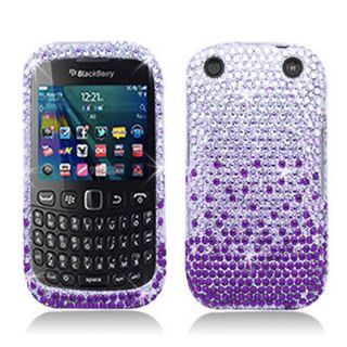 Waterfall Purple Bling Snap On Cover Case for BlackBerry Curve 9310 