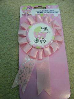 Baby Girl Pink Stroller Award Ribbon Button   Baby Shower   NEW