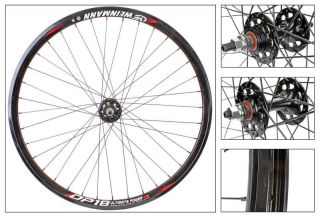   Fixed Gear Wheel set Fixie 700C BLACK DEEP V 32MM DP18 Weinmann black