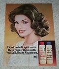    beauty PRISCILLA PRESLEY  Wella Balsam hair shampoo 1 PAGE ADVERT