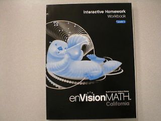 enVision Math Grade 3 California ed Interactive Homework Workbook 