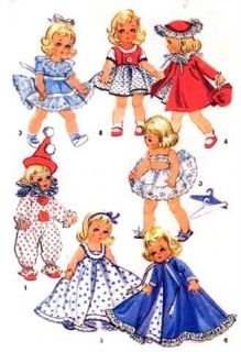 vintage 7 8 ginny wendy doll clothes pattern 2150 time