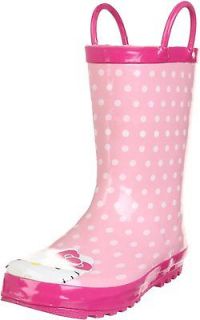 Western Chief Girls Hello Kitty Pink Polka Dotted Cutie Rain Boots 