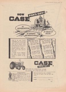 Vintage 1961 CASE 930 WESTERN SPECIAL TRACTORS Advertisement