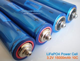 4PCS 12V LiFePo4 Power Battery Cells 40152S 15AH new with full DIY 