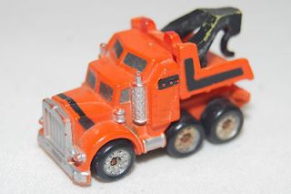 galoob micro machines tow truck semi orange 1987 time left