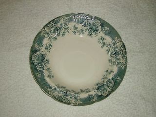 Green and White Crown Pottery, Ceramic Art Co Ltd China Soup Plate 