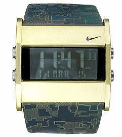  RaRe Nike Oregon Series Square WA0052 090 Black Gold Leather Watch