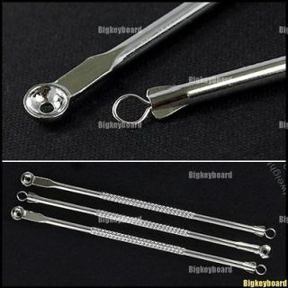 2x Silver Blackhead Comedone Acne Blemish Remover Extractor Tool 