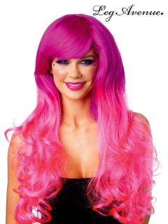fuchsia and pink cambria two tone long wavy wig one