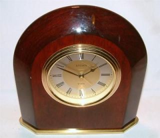 linden quartz rosewood desk alarm clock roman numeral time left