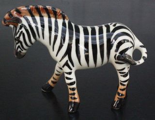 figurine ceramic miniature statue animal wild zebra from thailand time