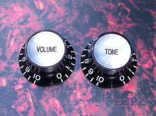 VINTAGE 60s STYLE CLEAR TOP GUITAR KNOBS VOL/TONE PAIR LOWEST PRICE 