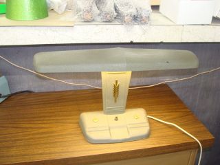 art deco machine age airplane inspired desk lamp time left