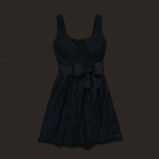   by Abercrombie Womens Floral Lace Summer Spring Dress Navy XS