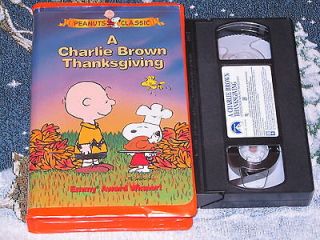   CLASSIC~A CHARLIE BROWN THANKSGIVING~VHS VIDEO TAPE SNOOPY WOODSTOCK
