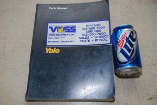 Yale Forklift Service Parts Manual for GC / GP GLC / GLP 050 060 TE 