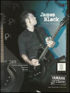 finger eleven james black yamaha aes720 guitar ad 8x11 advertisement 