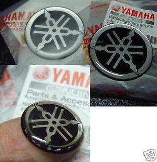 4cm x4 Blue GENUINE YAMAHA sticker logo tank decal tuning fork badge 