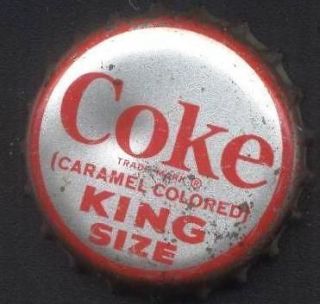 Coke King Size Cork Lined Bottle Cap Coca Cola Atlanta Georgia
