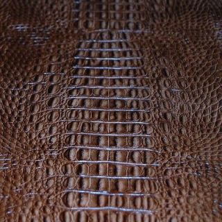 brown alligator print hide leather skin cd2abc