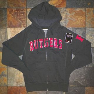 NWT M Med Black RUTGERS Hooded Jacket Mens by COLOSSEUM ATHLETICS 