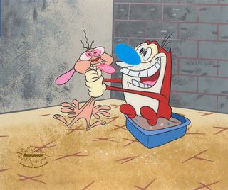 REN & STIMPY   LIMITED EDITION ANIMATION SERICEL   NICKELODEON SEAL 