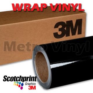 3M 1080 Scotchprint Gloss Black Vinyl Vehicle Wrap Film Sheet 5ft x 