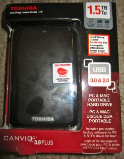 Toshiba Canvio 3 0 1 5 TB External 5400 RPM HDTC615XK3B1 Portable Hard 