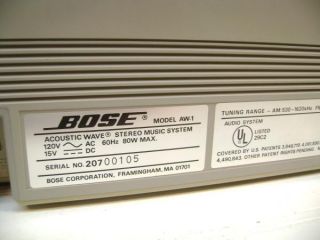 Bose Acoustic Wave Model AW 1 Stereo Music System