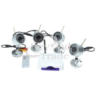 4GHz Wireless 4 Camera Kit Set Home Security CCTV USB DVR System 