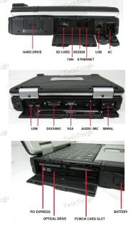 Internal GPS Black Hawk Panasonic Toughbook CF 30 Laptop Military Spec 