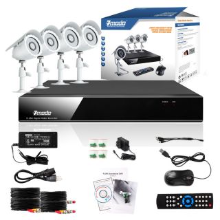 Complete 4 Channel Economy Security Camera System for Home with 24 IR 