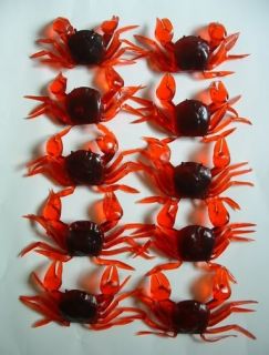 10 New Soft Plastic Crab Fishing Lure Bait 5 Red Tackle