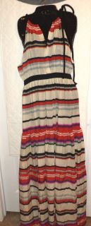 995 00 10 Crosby by Derek Lam Multi Stripe Maxi Dress Size 8