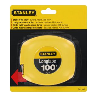 Stanley Bostitch Steel Long Tape Measure 100 ft Yellow ea BOS34106 