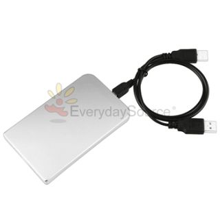 Hard Drive SATA External Enclosure Silver Case Box USB 2 0