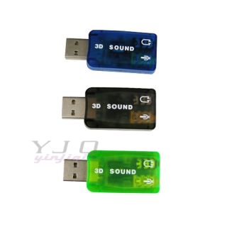 USB 2 0 5 1 Channel Mini Virtual Stereo 3D Audio Sound Card Adapter