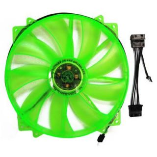 Apevia CF20SL UGN 200mm 4pin UV Green LED Case Fan