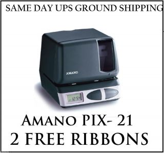 Amano Pix 21 Electronic time Clock & Time Stamp  Time Clocks AMA PIX21 