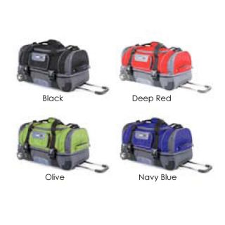 26 2 Section Rolling Duffel Bag Wheeled Luggage Travel Duffle 