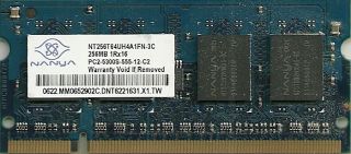 Nanya NT256T64UH4A1FN 3c 256MB 200p PC2 5300 DDR2 667 SODIMM RAM 