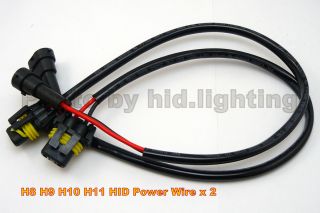 2X H8 H9 H10 H11 881 HID Power Wire Harness Wiring Cable Plug Cord A 