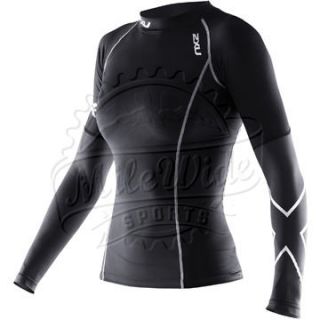 2XU Womens Elite Compression Long Sleeve Top Black Small