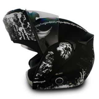 Vcan Bluetooth 2X Visors Crusader Modular Flip Up Motorcycle Helmet S 