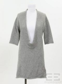 Phillip Lim Grey Cashmere & Cotton Scoop Neck Sweater Size M