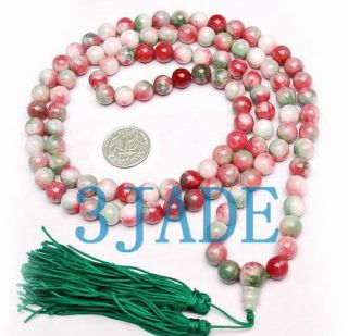 42 Tibetan 108 Colorful Jade Prayer Beads Mala