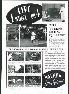 1937 AD Manley Air Compressors Auto Car Automobile Lifts Garage Schult 