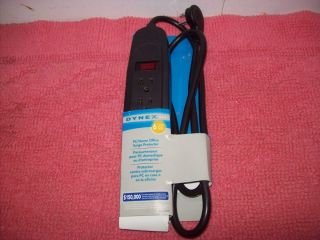 Dynex 6 Outlet 900 Joules Surge Protector DX S114191 4ft Cord Black 